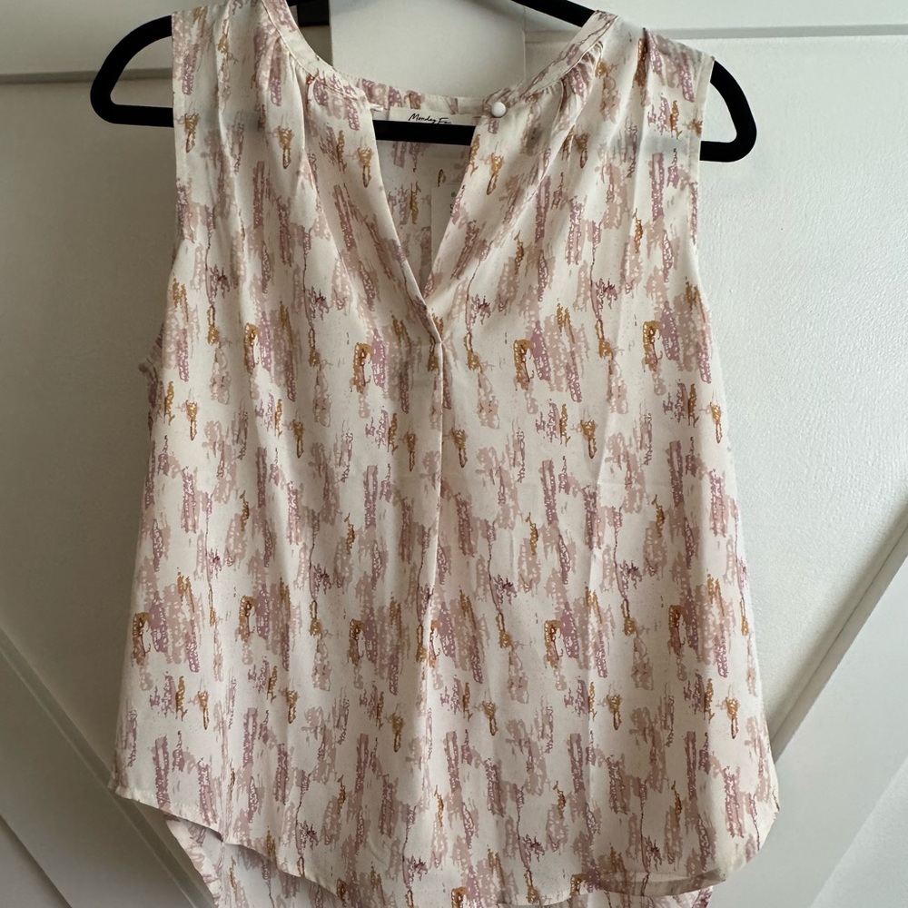 Elegant Cream and Tan Blouse